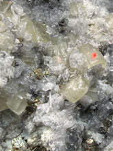 Load image into Gallery viewer, 3.8” New Find: Huanzala Mine Peru Sphalerite + Chalcopyrite + Apatite + Calcite + Quartz | Collector Display Specimen

