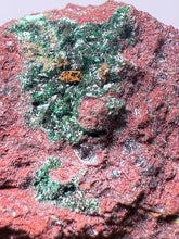 Load image into Gallery viewer, Brochantite Collector Mineral Specimen – Vivid Green Copper Crystals from Morocco
