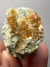 Load image into Gallery viewer, Hessonite Garnet Cluster on Matrix – Natural Collector Specimen from Pakistan | High-Grade Orange-Red Garnet Crystals

