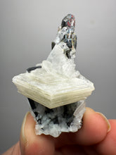 Load image into Gallery viewer, Blue and Dark Green Cap Stak Nala Tourmaline on Cleavelandite Matrix – Haramosh Mountains, Pakistan
