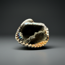 Load image into Gallery viewer, Bivalve (Pelecypoda) Fossil Sea Shell with Chalcopyrite | Mineralized Fossil Specimen | Indonesia
