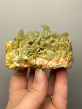 Load image into Gallery viewer, High-Grade Green Heulandite on Peach Stilbite Crystal Cluster | Deccan Traps, Maharashtra, India | Collector Mineral Specimen
