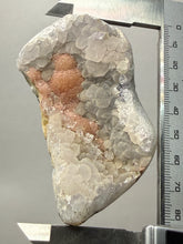 Load image into Gallery viewer, Rare Botryoidal Orange Fluorite on Druzy Quartz Matrix

Collector Mineral Specimen — Maharashtra, India
