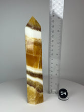 Load image into Gallery viewer, Coco Mango Onyx Calcite Obelisk Tower
