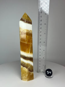 Coco Mango Onyx Calcite Obelisk Tower