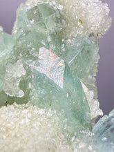 Load image into Gallery viewer, Luminous Mint Apophyllite with Glittering Druzy Sugar Quartz – India
