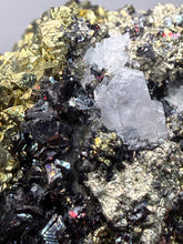 Load image into Gallery viewer, 3.8” New Find: Huanzala Mine Peru Sphalerite + Chalcopyrite + Apatite + Calcite + Quartz | Collector Display Specimen
