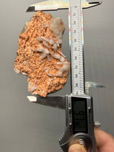 Load image into Gallery viewer, Red Heulandite on Cream Stilbite Zeolite Cluster – India (Collector Mineral Specimen)
