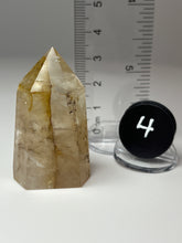 Load image into Gallery viewer, Dendrite Manganese Included Iron Oxide Quartz (Golden Healer) Obelisk Tower • RARE
