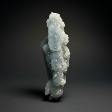 Load image into Gallery viewer, Druzy Chalcedony Stalactite with Druzy Clear Apophyllite | Maharashtra, India
