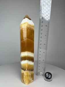 Coco Mango Onyx Calcite Obelisk Tower