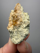 Load image into Gallery viewer, Hessonite Garnet Cluster on Matrix – Natural Collector Specimen from Pakistan | High-Grade Orange-Red Garnet Crystals
