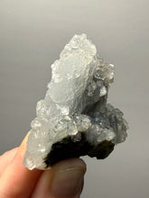 Load image into Gallery viewer, Druzy Chalcedony Stalactite with Druzy Clear Apophyllite | Maharashtra, India
