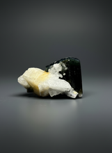 Load image into Gallery viewer, Blue Cap Dark Green Stak Nala Tourmaline and Cleavelandite – Haramosh Mountains, Pakistan | Thumbnail Specimen
