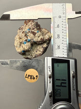 Load image into Gallery viewer, Rare Electric Blue Pentagonite on Druzy Matrix – Collector Mineral Specimen | India
