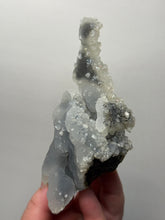 Load image into Gallery viewer, Druzy Chalcedony Stalactite with Druzy Clear Apophyllite | Maharashtra, India
