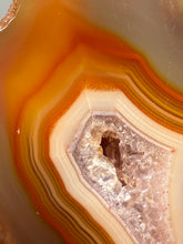 Load image into Gallery viewer, Polished Malawi Agate Half – High-Grade African Banded Agate Display Specimen
