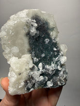 Load image into Gallery viewer, Rare Druzy Forest Green Apophyllite on Matrix | Mineral Cabinet Specimen | Deccan Traps, Maharashtra, India
