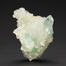 Load image into Gallery viewer, Luminous Mint Apophyllite with Glittering Druzy Sugar Quartz – India
