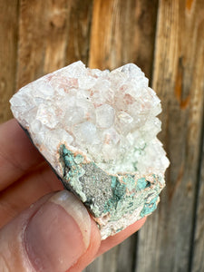 Red Phantom Apophyllite on Green Heulandite • Maharashtra, India