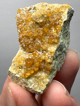 Load image into Gallery viewer, Hessonite Garnet Cluster on Matrix – Natural Collector Specimen from Pakistan | High-Grade Orange-Red Garnet Crystals
