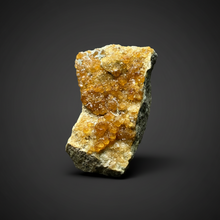 Load image into Gallery viewer, Hessonite Garnet Cluster on Matrix – Natural Collector Specimen from Pakistan | High-Grade Orange-Red Garnet Crystals
