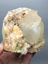 Load image into Gallery viewer, High-Grade Druzy Calcite with Golden Stilbite | Maharashtra, India (Collector Cabinet Specimen)
