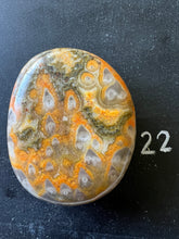 Load image into Gallery viewer, Bumblebee Jasper Agate Palm Stone from West Java, Indonesia • AAA High Grade
