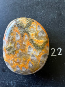 Bumblebee Jasper Agate Palm Stone from West Java, Indonesia • AAA High Grade