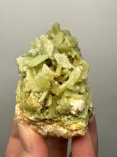 Load image into Gallery viewer, High-Grade Green Heulandite on Peach Stilbite Crystal Cluster | Deccan Traps, Maharashtra, India | Collector Mineral Specimen
