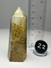 Load image into Gallery viewer, Dendrite Manganese Included Iron Oxide Quartz (Golden Healer) Obelisk Tower • RARE
