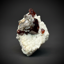 Load image into Gallery viewer, High-Grade Naturally Faceted Red Spessartine Garnet on Matrix — Skardu, Pakistan
