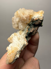 Load image into Gallery viewer, Peach Druzy Heulandite on Matrix – India | Rare Peach Crystal Mineral Specimen for Collectors &amp; Display
