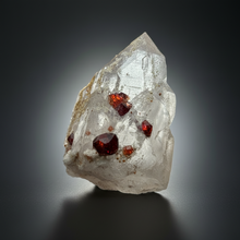 Load image into Gallery viewer, High-Grade Naturally Faceted Red Spessartine Garnet on Matrix — Skardu, Pakistan
