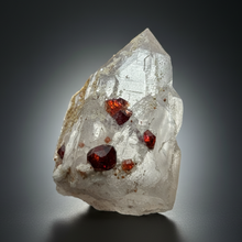 Load image into Gallery viewer, High-Grade Naturally Faceted Red Spessartine Garnet on Matrix — Skardu, Pakistan
