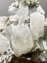 Load image into Gallery viewer, 3.5” New Find: Huanzala Mine Peru Sphalerite + Chalcopyrite + Apatite + Calcite + Quartz | Collector Display Specimen
