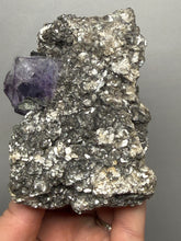 Load image into Gallery viewer, Fluorite Cluster with Mica &amp; Chalcopyrite | Cabinet Specimen | Yaogangxian Mine, Chenzhou, Hunan Province, China
