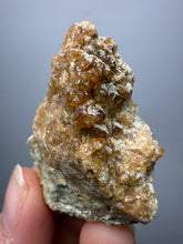 Load image into Gallery viewer, Hessonite Garnet Cluster on Matrix – Natural Collector Specimen from Pakistan | High-Grade Orange-Red Garnet Crystals

