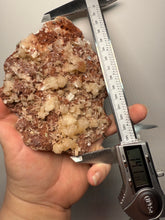 Load image into Gallery viewer, XL Shiny Peach Stilbite on Druzy Red Heulandite – High-Grade Collector Mineral Specimen from India
