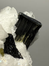 Load image into Gallery viewer, Blue Cap on Dark Green Stak Nala Tourmaline on Cleavelandite on Matrix – Haramosh Mountains, Pakistan
