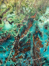 Load image into Gallery viewer, 4” Polished Native Copper in Chrysocolla — Display Specimen (Indonesia)
