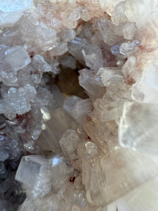Mint Green + Pink Apophyllite + Pink Heulandite • Maharashtra, India