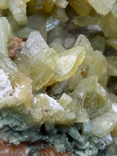 Load image into Gallery viewer, High-Grade Green Heulandite on Peach Stilbite Crystal Cluster | Deccan Traps, Maharashtra, India | Collector Mineral Specimen
