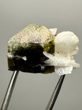 Load image into Gallery viewer, Dark Green Cap Stak Nala Tourmaline and Cleavelandite – Haramosh Mountains, Pakistan | Thumbnail Specimen
