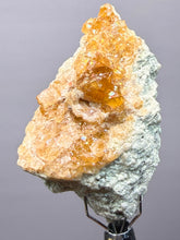 Load image into Gallery viewer, Hessonite Garnet Cluster on Matrix – Natural Collector Specimen from Pakistan | High-Grade Orange-Red Garnet Crystals
