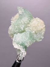 Load image into Gallery viewer, Luminous Mint Apophyllite with Glittering Druzy Sugar Quartz – India
