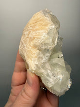 Load image into Gallery viewer, High-Grade Light Green Apophyllite on Pink Stilbite Zeolite | Indian Collector Mineral Specimen
