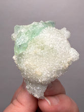 Load image into Gallery viewer, Luminous Mint Apophyllite with Glittering Druzy Sugar Quartz – India
