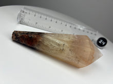 Load image into Gallery viewer, Dendrite Manganese and Iron Included Rainbow Fluorite Wand
