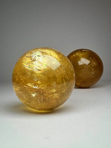 Golden Calcite Sphere • High Grade